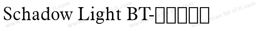 Schadow Light BT字体转换